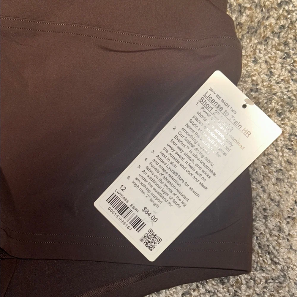 LULULEMON License to Train dark brown shorts - Picture 2 of 5